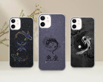 Anime Phone case Yin Yang Koi Fish Coverfor iPhone 15,14,13,12,11,Samsung S24Ultra,S23FE,S22,A15,A54,A25,A14,Pixel 8A,8Pro,7A,7Pro,6A