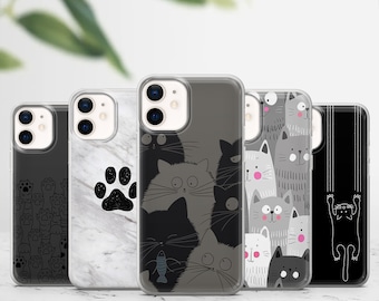 Cute Pet Cat Phone case Kitten Cover for iPhone 15,14,13,12,11,Samsung S24Ultra,S23FE,S22,A15,A54,A25,A14,Pixel 8A,8Pro,7A,7Pro,6A