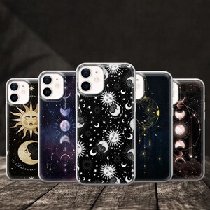 Moon Phone case Celestial Cover for iPhone 15,14,13,12,11,Samsung S24Ultra,S23FE,S22,A15,A54,A25,A14,Pixel 8A,8Pro,7A,7Pro,6A