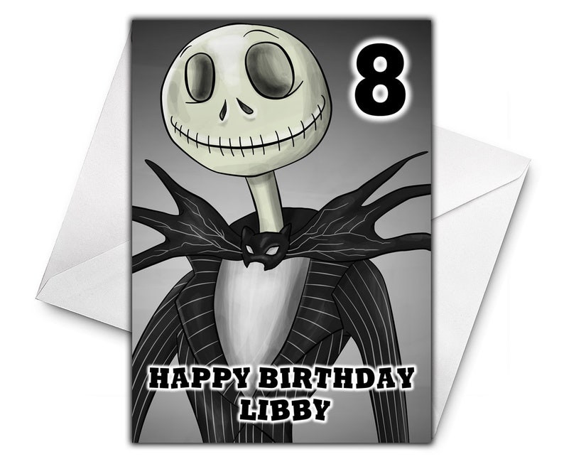 JACK SKELLINGTON Personalised Birthday Card Nightmare Xmas | Etsy