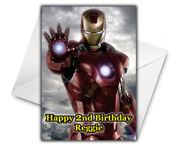 IRON MAN Personalised Birthday Card Iron Man Birthday Card | Etsy UK
