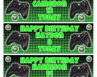EXTRA LARGE XBOX personalised birthday banner kids poster decoration L@@K! EXTRA LARGE XBOX personalised birthday banner kids poster decoration L@@K!