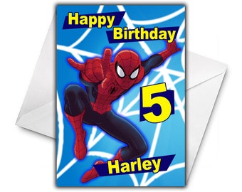 Spider Man Card Etsy
