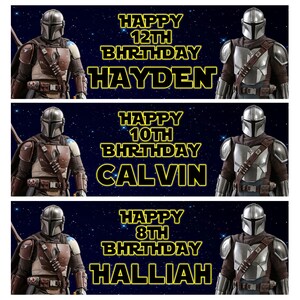 The Mandalorian 3x1 foot Personal Birthday Banners The Mandalorian 3x1 foot Personal Birthday Banners