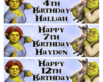 LARGE SHREK FIONA BIRTHDAY POSTER CAKE TABLE BANNER PERSONALISED ANY NAME TEXT LARGE SHREK FIONA BIRTHDAY POSTER CAKE TABLE BANNER PERSONALISED ANY NAME TEXT