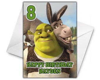 Shrek Birthday Card | Etsy