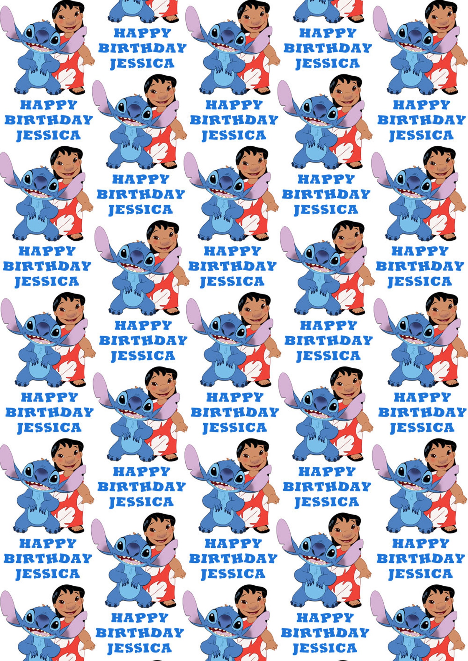 LILO AND STITCH Personalised Wrapping Paper Disney Stitch Etsy