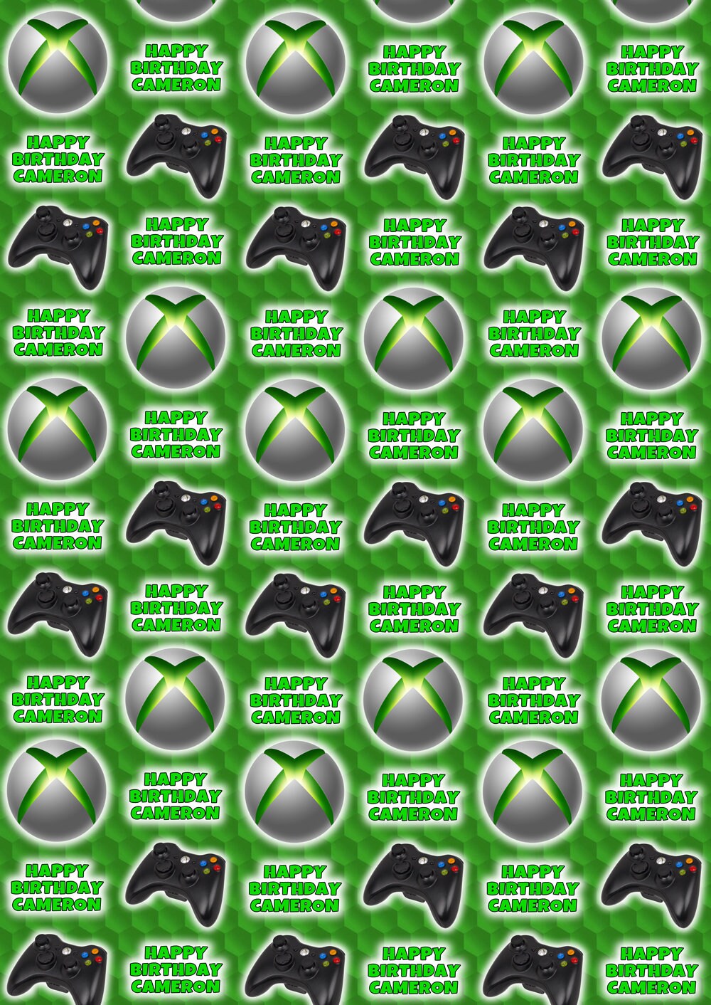 XBOX Personalised Birthday Wrapping Paper Xbox Gift Wrap Etsy UK