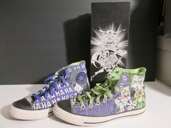 Joker/batman DC Converse Hi-top Chuck Taylor Sneakers - Size 8