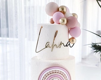 Personalized face topper 1 Line "Lahna" / Cake / Wedding / Communion