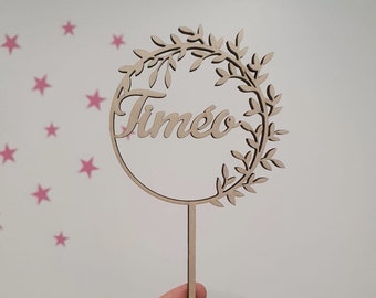 Cake Toppers personnalisable en bois