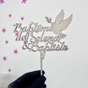 Customizable Cake Toppers Wooden Dove Model