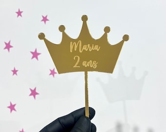 Cake Topper personnalisé Couronne