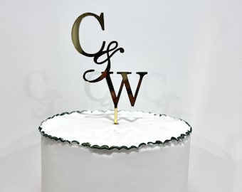 Cake Topper initiale personnalisé plexiglass