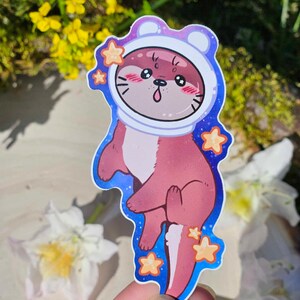 Otterraum || Otter || Leerzeichen || Sterne || Astronaut || Kawaii-Aufkleber || wetterbeständig || Laptop || Planer