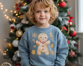 Gingerbread Boy Toddler Sweatshirt | Christmas Cookie Crewneck