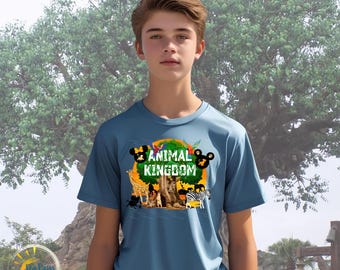 Camiseta juvenil Animal Kingdom, camiseta de vacaciones de Disney Safari