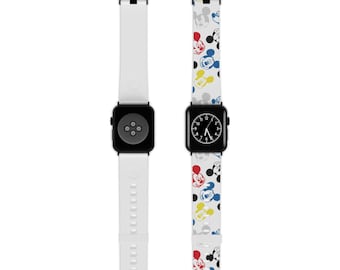 Cinturino per Apple Watch ispirato a Disney, cinturino con stampa colorata del volto di Topolino