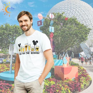 Here for the Beers T-Shirt | Funny Disney Drinking Graphic Tee for Adults