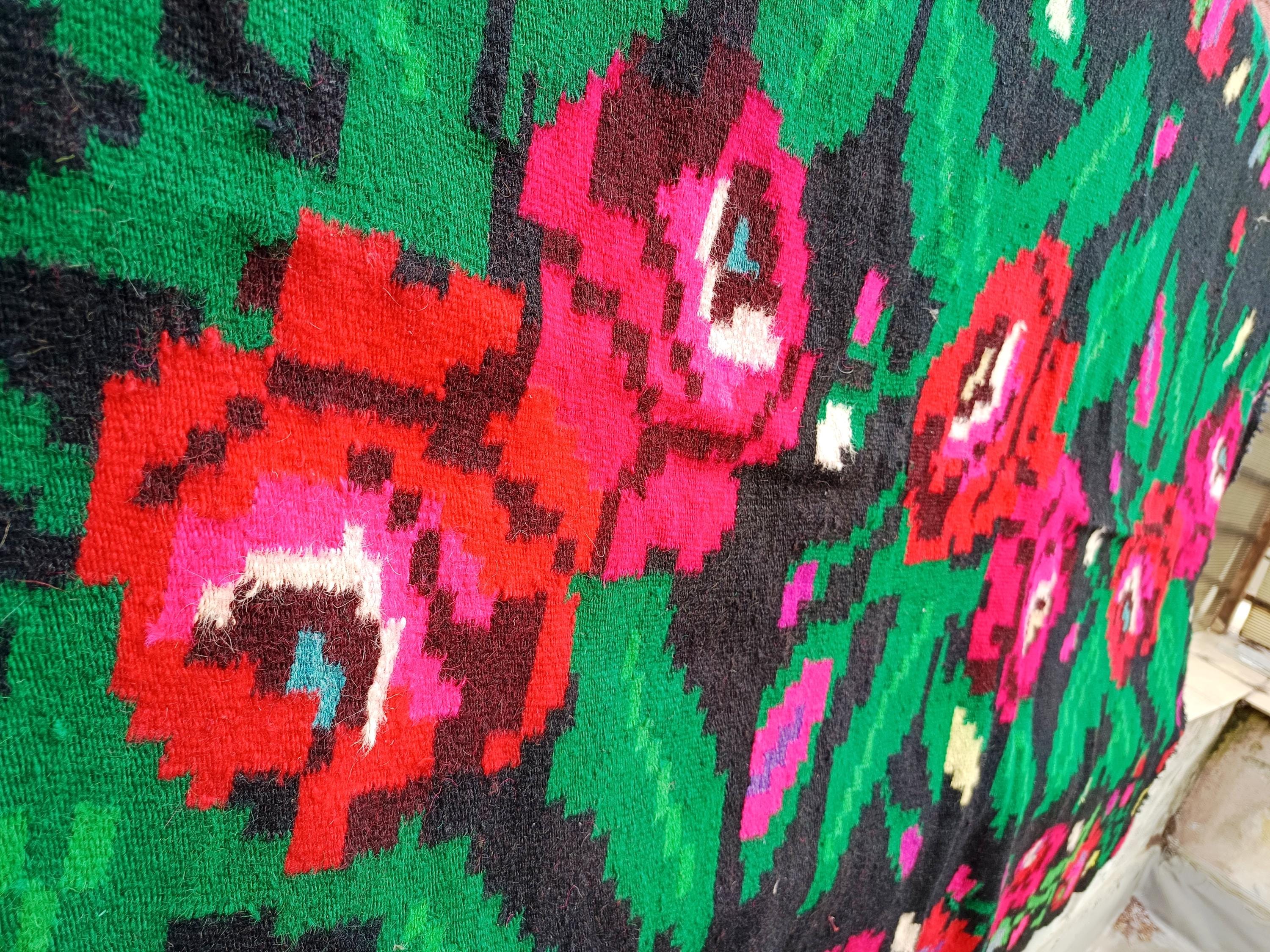 antique tapis kilim roumain Oltenie floral Oltenia Romanian antique tapis kilim roumain Oltenie floral Oltenia Romanian