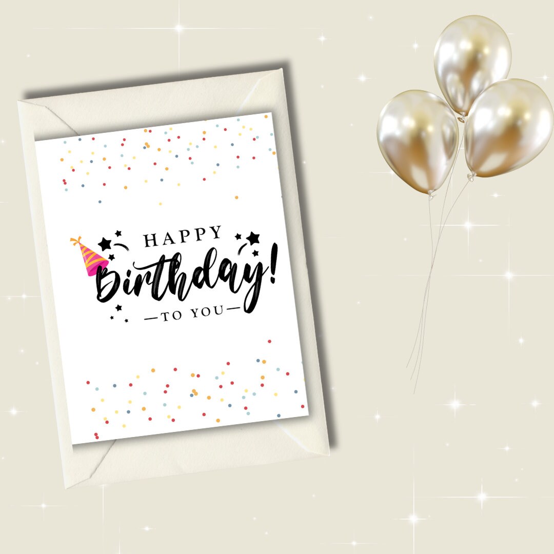 Cute Printable Birthday Cards,instant Download, for Her, for Him, for ...