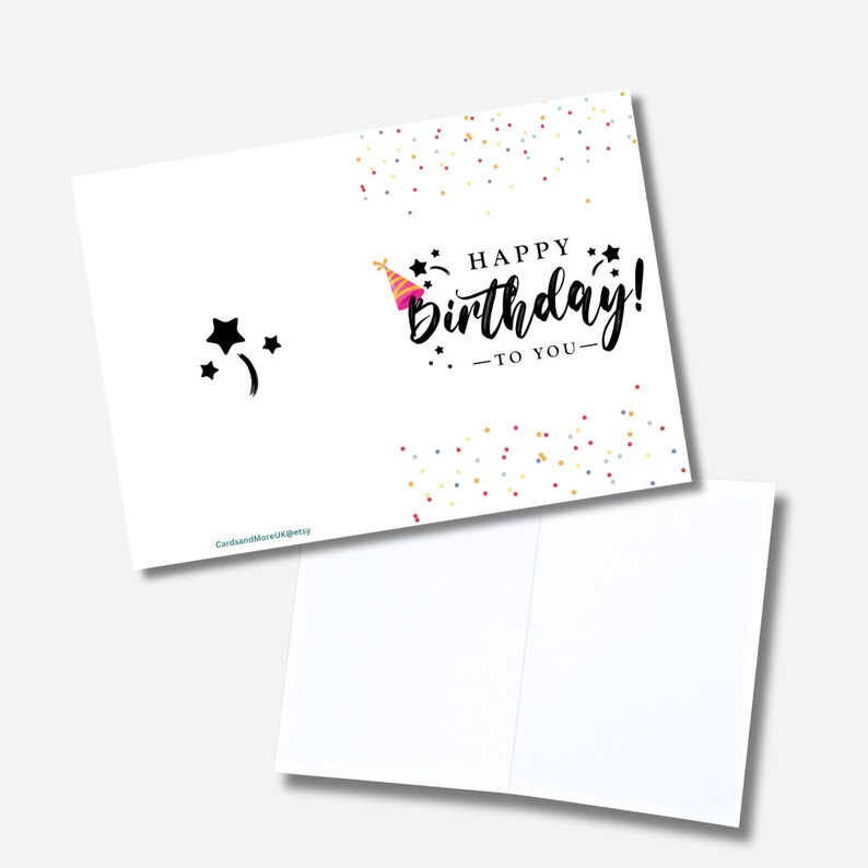 Cute Printable Birthday Cards,instant Download, for Her, for Him, for ...