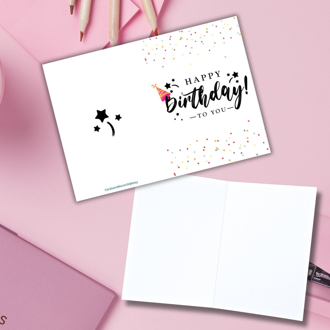 Cute Printable Birthday Cards,instant Download, for Her, for Him, for ...