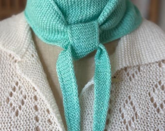 Handmade Wool-Silk Mini Scarf, Trendy Neck Warmer