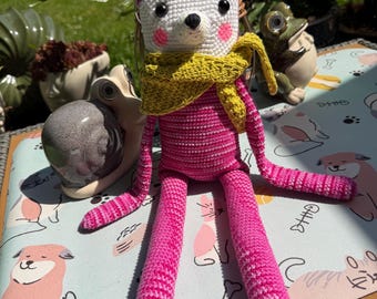 Crochet Amigurumi Doll, Large Funny Creature, Handmade Cotton Toy