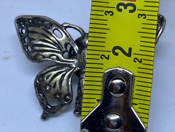 Vintage Pin Butterfly Sterling Silver 800 silver … - image 7