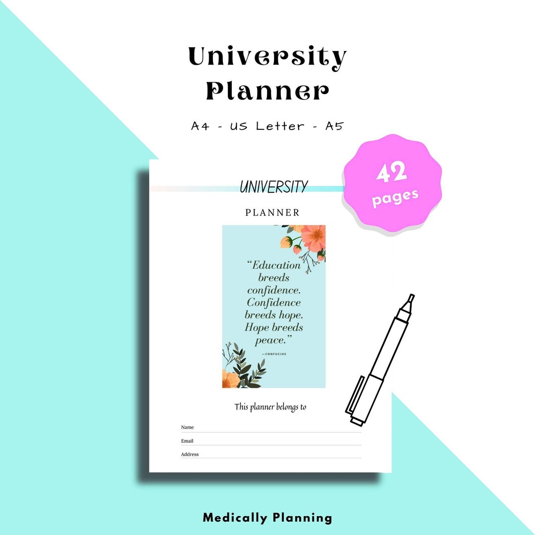 University Module Organiser University Planner& Academic Organizer (digital Download) - Etsy