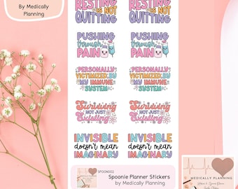 Chronic Illness & Spoonie Motivation Planner Stickers