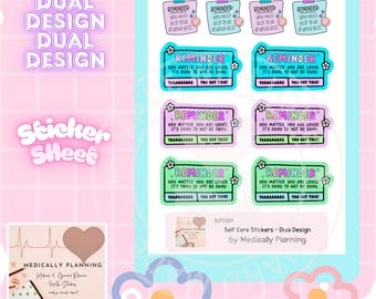 Selbstfürsorge Erin Condren Planner Stickers