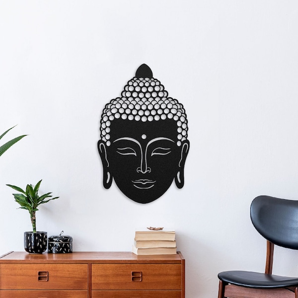 Buddha Face Metal Sign