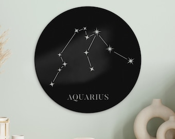 Aquarius Constellation Metal Wall Art – Astrology Sign Decor