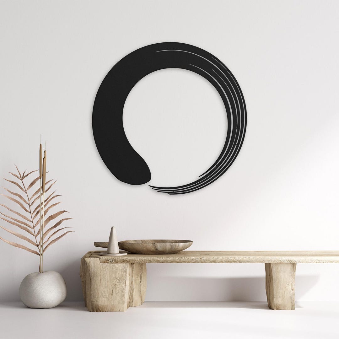 Enso Circle Metal Wall Art: Meditation Room Decor - Etsy