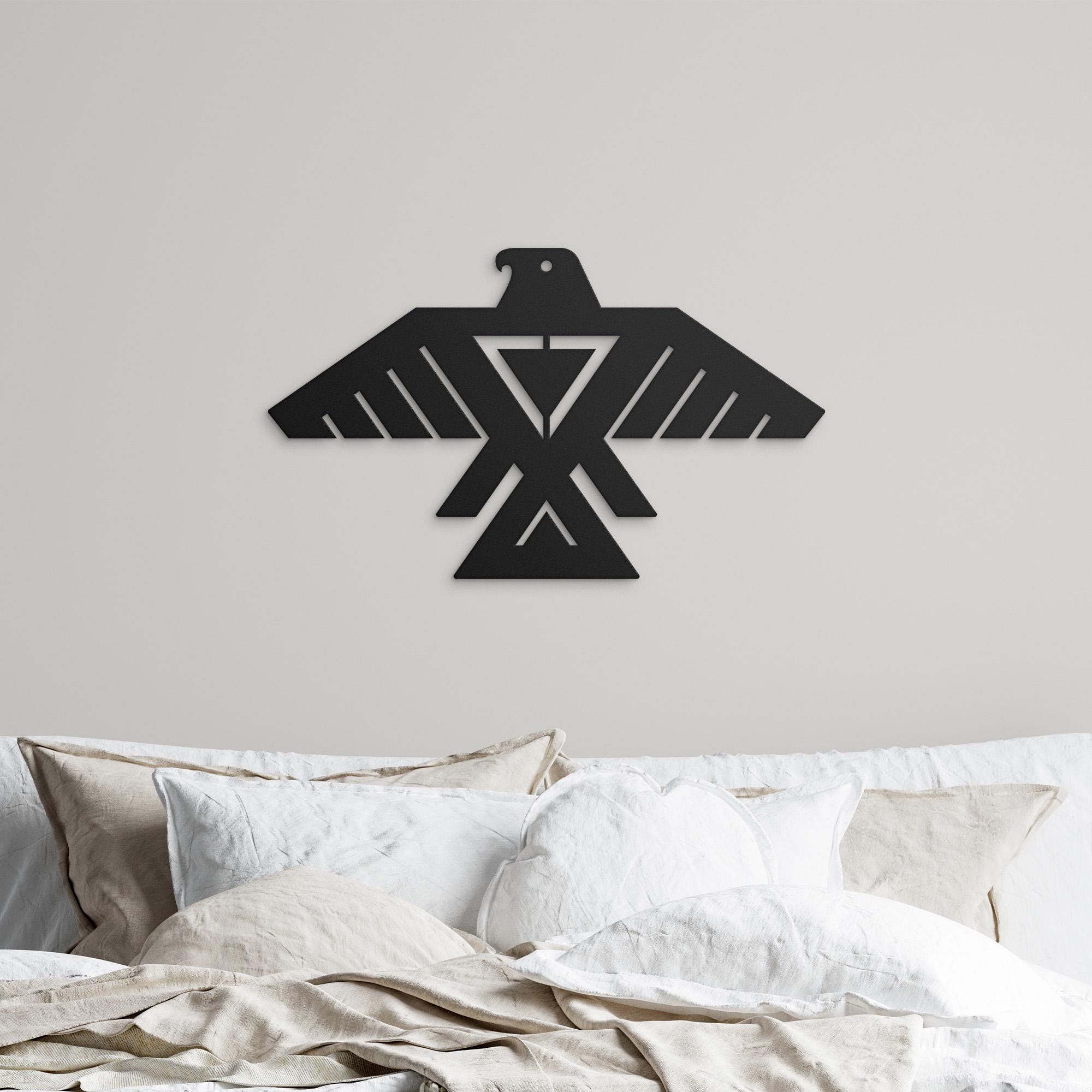 Thunderbird Metal Wall Art: Native American Inspired Sign for Home ...