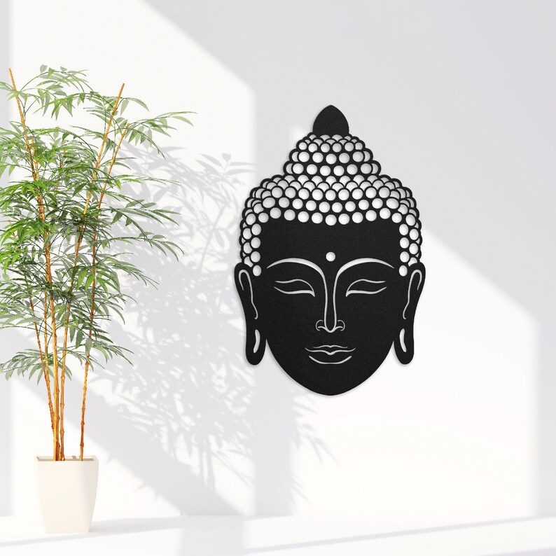 Buddha Metal Wall Art Zen Garden Decor Spiritual Room Decor Etsy