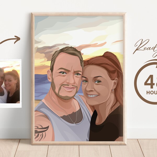 Cartoon Aangepaste Portret | Gepersonaliseerde portretten | Cadeaus voor verjaardag, jubileum, baby en meer | Aangepaste vectorillustraties | Digitaal en Prints