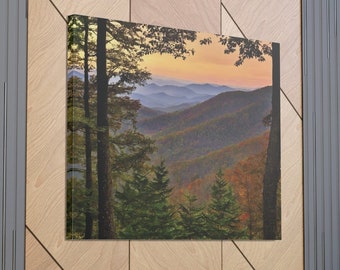 Smokey Mountains Tennessee Canvas Print Scenic Landscape Wall Art Rustic Home Decor