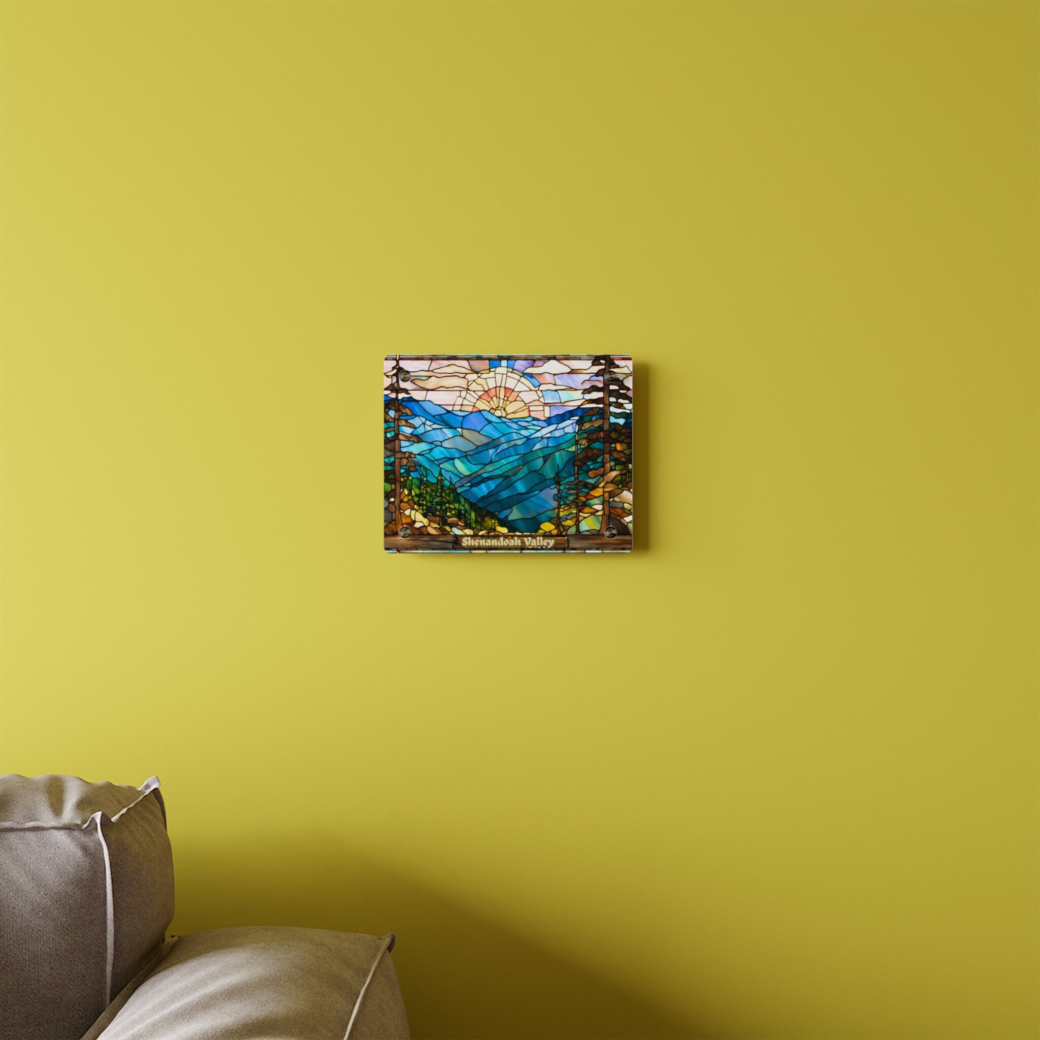 Shenandoah Valley Art Stained Glass Wall Art Acrylic Print Mountain