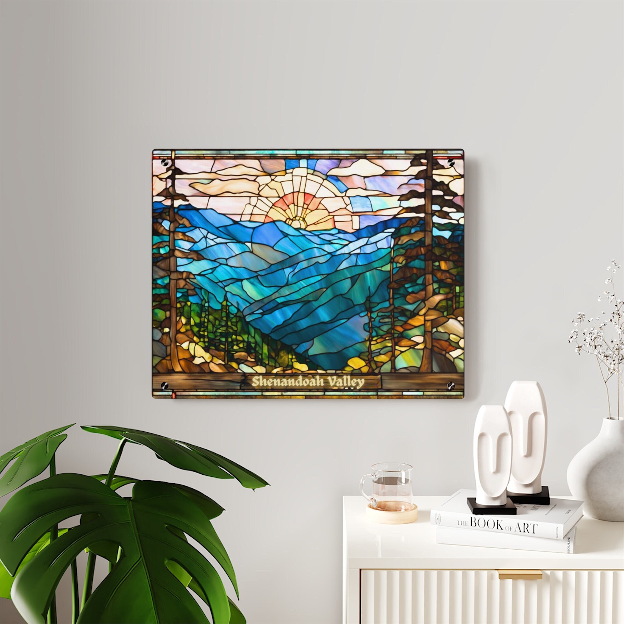 Shenandoah Valley Art Stained Glass Wall Art Acrylic Print Mountain