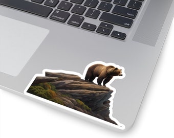 Vinylsticker grizzlybeer: duurzame buitensticker