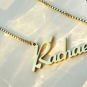 Personalized Name Necklace , Custom Name Jewelry , Nameplate Necklace , Gift for Her , Anniversary Gift , 18K Gold Custom Necklace