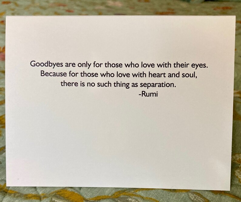Separation Rumi Rumi Note Card: