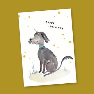 Illustrierte Postkarte Weihnachten