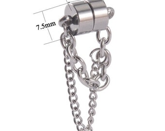 Magnetic Clitoral Clamp, Non Piercing labia clip, Sexy Chain Nipple Clip