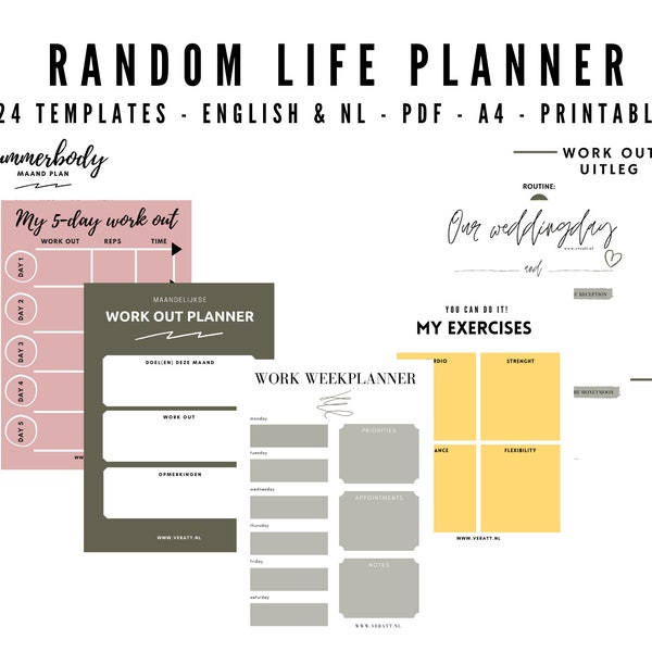 Random Life(style) Planner - Dutch & English versions