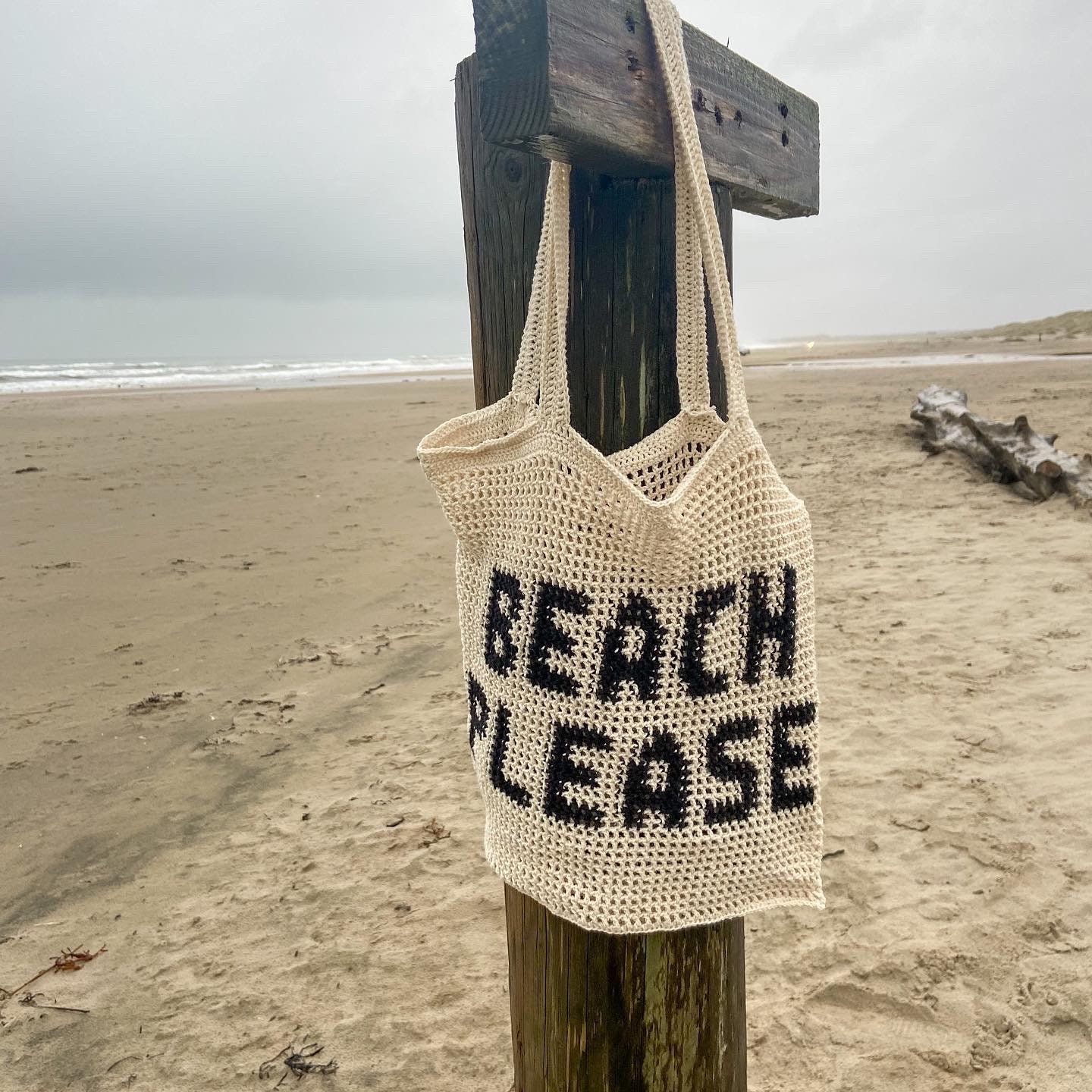 Beach Please Tote Bag - Crochet Pattern - Etsy