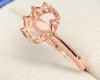 Anillo en blanco de plata de ley 925: joyería DIY (tallas 7-10 de EE. UU.)